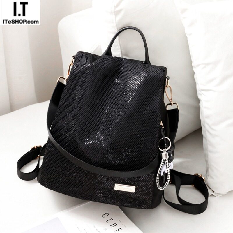 Hong Kong anti-theft backpack women's new Korean version of the tide Oxford cloth canvas backpack all-match travel bag school bag