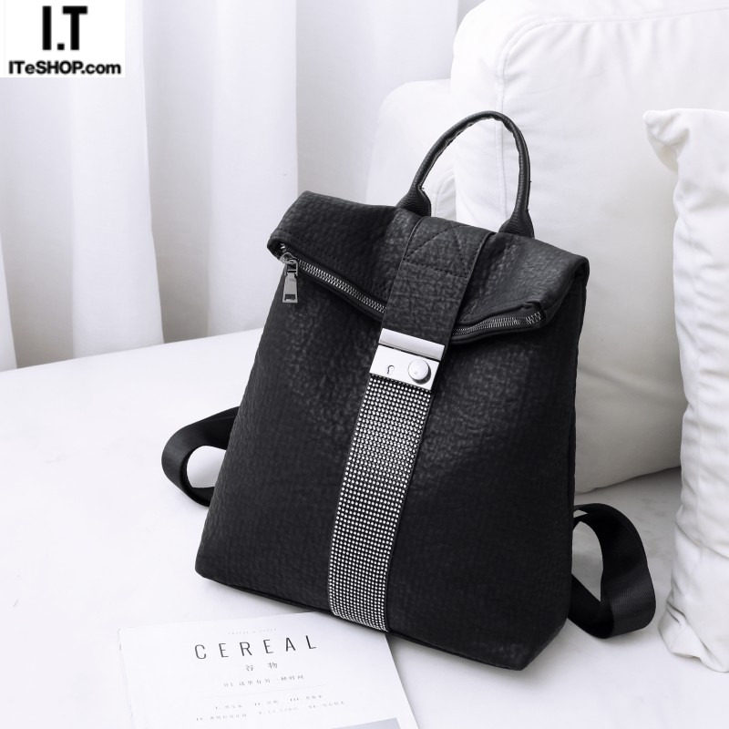 Hong Kong large-capacity backpack women's new fashion lock anti-theft soft leather backpack all-match leisure travel bag