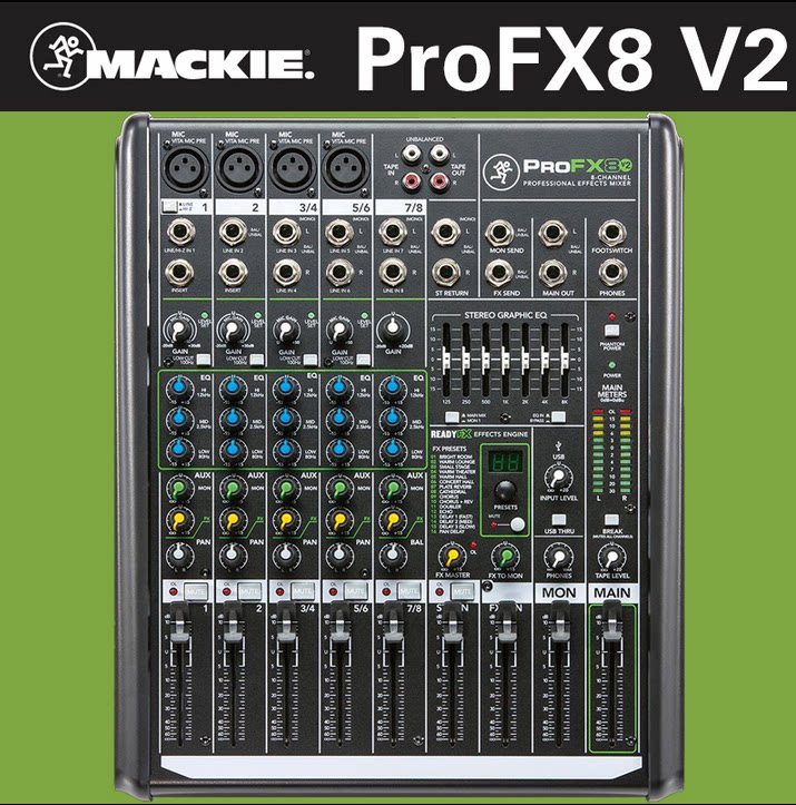 Mec RunningMan MACKIE ProFX8 V2 USB Interface Mixer pro fx8 Mixer