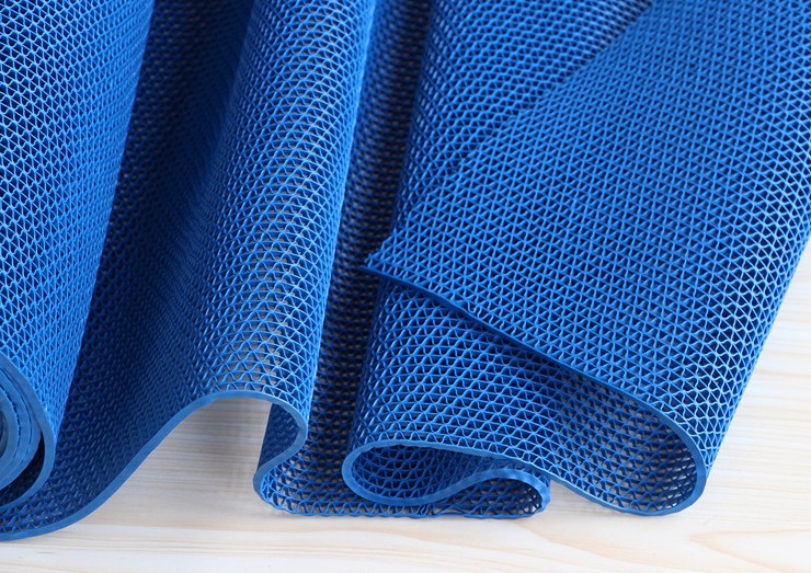 Nhựa thảm đỏ phòng tắm chống trượt mat nhà vệ sinh tắm nhà foyer hollow PVC mat mat có thể được cắt thảm bếp dài