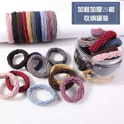 Hairband female Hairband Korean high elastic seamless simple leather band thickened Hairband headwear female head adult leather case