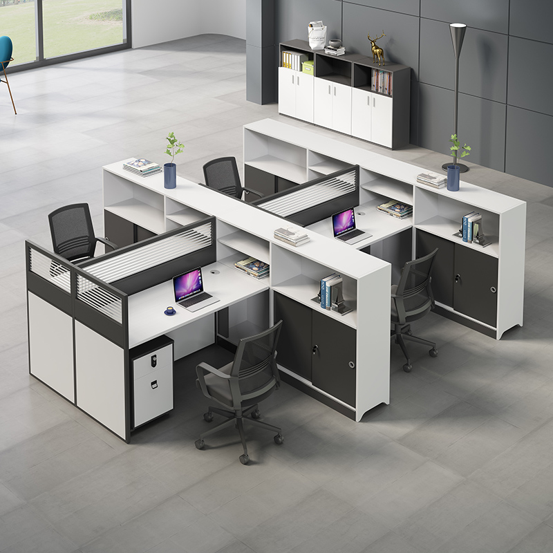 Staff desk is simple modern 4 6 - person station table screen seat office chair office chair combined office furniture