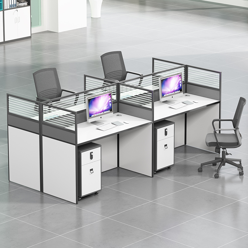 Staff desk desk deck 6-person double desk partition screen desk and chair combination