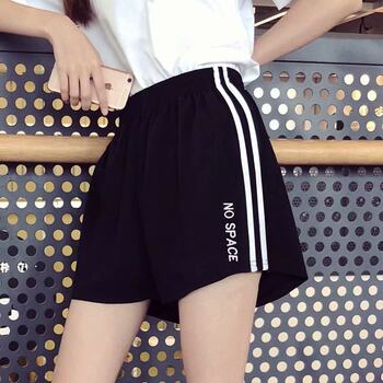 ແມ່ຍິງ summer korean sports shorts loose high waisted slim casual shorts large outerwear student running leg hot pants