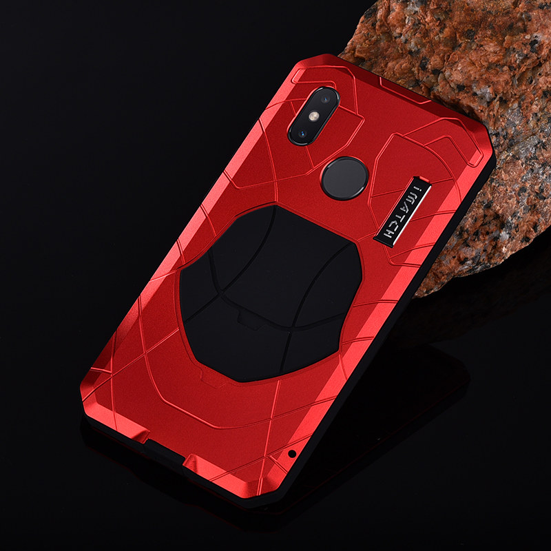 iMatch Water Resistant Shockproof Dust/Dirt/Snow-Proof Aluminum Metal Military Heavy Duty Armor Protection Case Cover for Xiaomi Mi 8