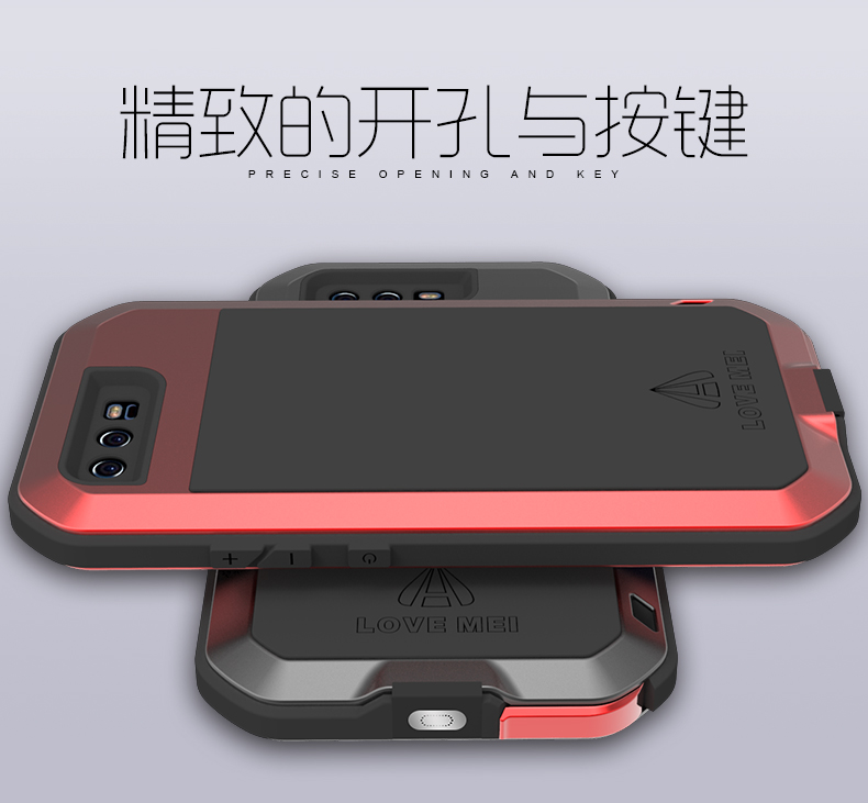 LOVE MEI Powerful Water Resistant Shockproof Dust/Dirt/Snow Proof Aluminum Metal Outdoor Heavy Duty Case Cover for Huawei P10