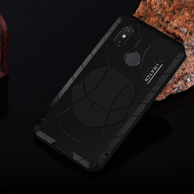 iMatch Water Resistant Shockproof Dust/Dirt/Snow-Proof Aluminum Metal Military Heavy Duty Armor Protection Case Cover for Xiaomi Mi 8