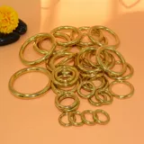 Аппаратное обеспечение чистого латунного литья сплошно бесшовное медное кольцо медное кружок Многочисленные спецификации, ожерелье в канатной мешке