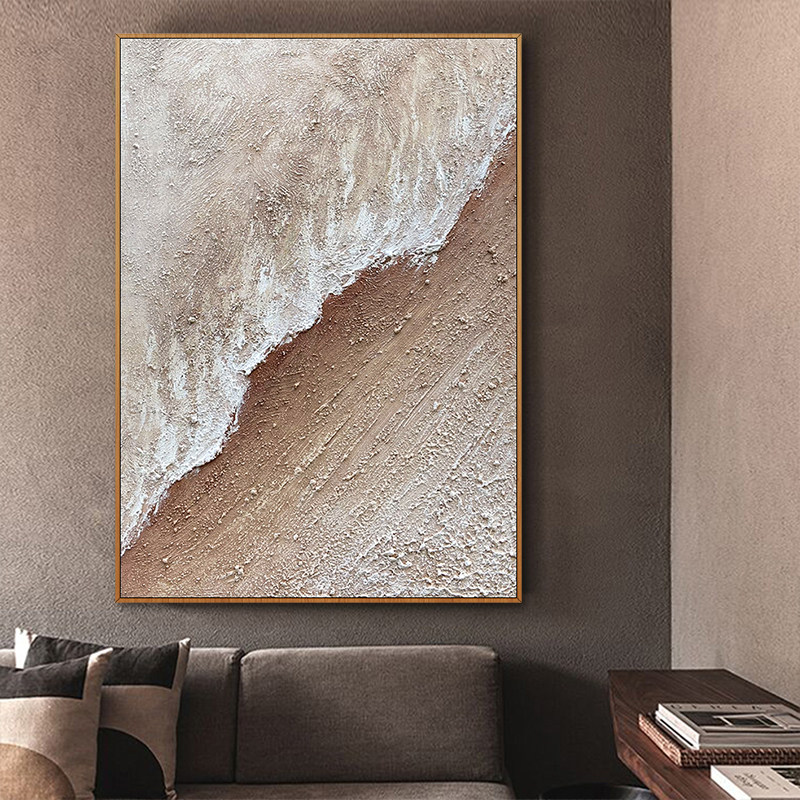 Original oil painting Pure hand painted tides Tidal Wave Silence of the Silent Wind Genguan Decoration Painting Modern Minimalist Abstract Corridor Background Wall Hanging Painting