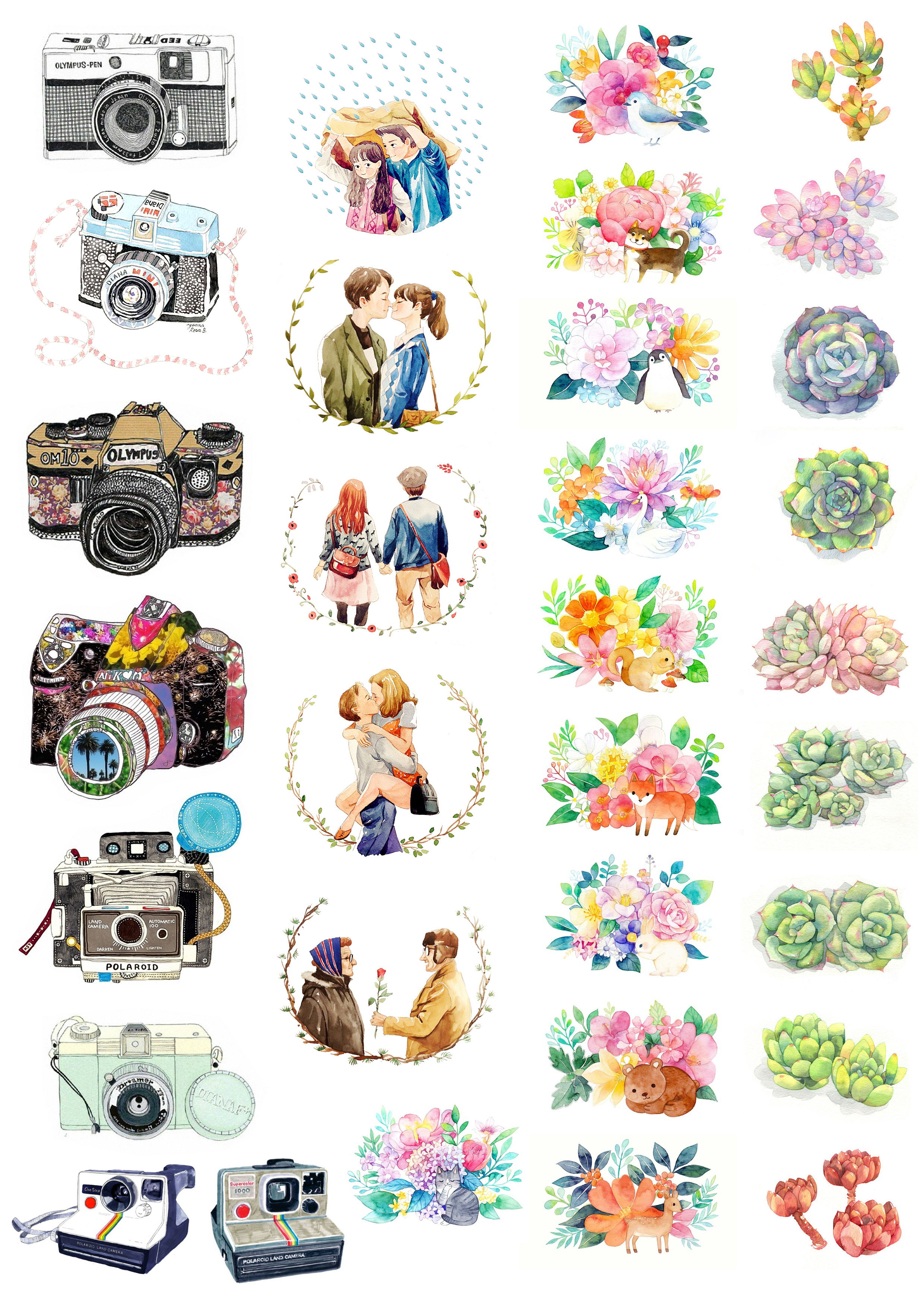 Hand account sticker printing Sulfuric acid paper self-adhesive printing and paper self-adhesive Matte self-adhesive sticker printing