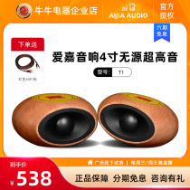 External 4-inch passive ultra-high sound horn unit High fidelity hifi hair burning grade home solid wood box speaker