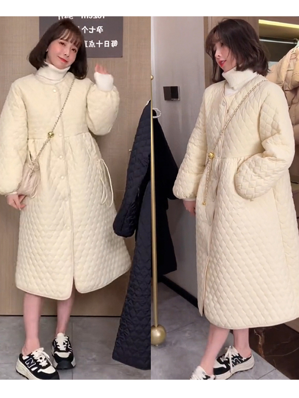 Maternity Wear Autumn and Winter 2024 Cotton-Padded Loose Thickened Belly-Covering Cotton Jacket A-Line Mid-Length Cotton Coat for Going Out Maternity Wear Autumn and Winter 2024 Cotton-Padded Loose Thickened Belly-Covering Cotton Jacket A-Line Mid-Length Cotton Coat for Going Out