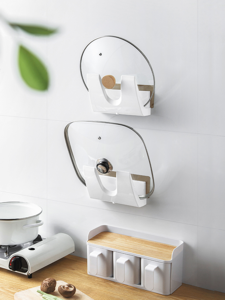 Shuangqing kitchen pot cover rack cooking board shelf free of punching wall-mounted chopping board chopping board rack storage artifact