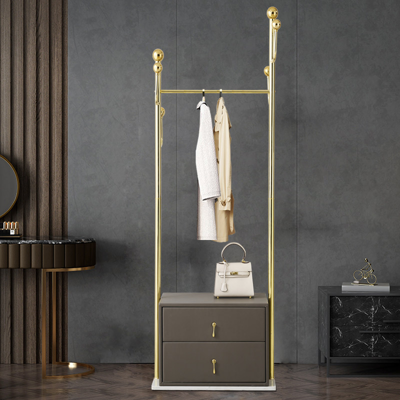 Clothes hanger floor-to-ceiling bedroom stainless steel cabinet multi-functional coat rack living room household clothes hanger storage storage