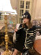 DEEMO'Seoul Street' trendy horn button striped sweater jacket lazy casual all-match knitted jacket
