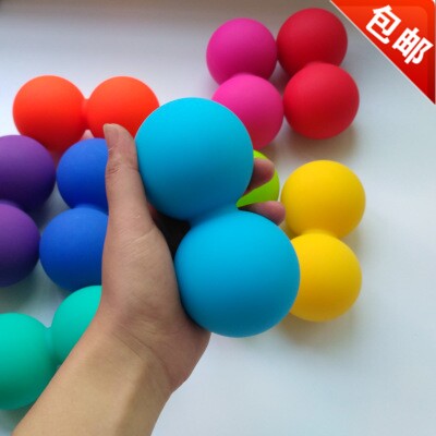 Spot reflexology Pillar Fascia Fascia Relaxing Single Ball with Peanut Ball environmentally friendly and odorless solid silicone Silicone Massage Balls