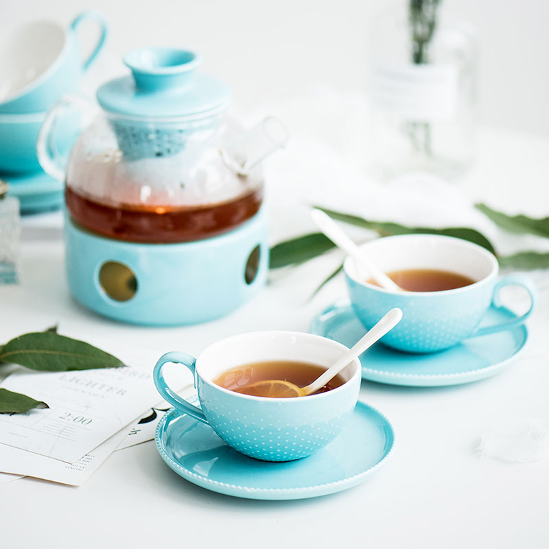 Ceramic Nordic Ins Windflower Tea Creative Water Cup Saucer Home Single Small Delicate Coffee Cup Lower Afternoon Tea Tea Set