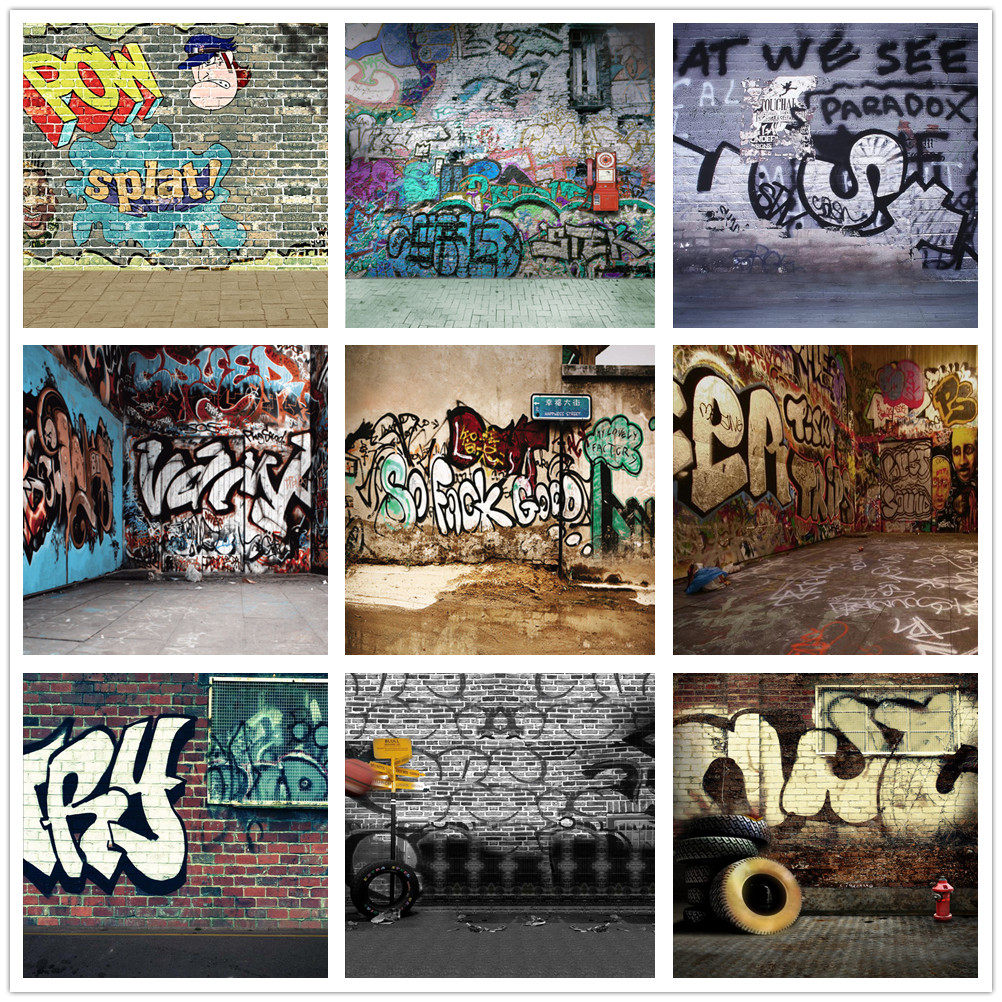 Photo Gallery Emulation Brick Wall Background Paper Retro Background Cloth Photo Hip-hop Graffiti Background Background Cloth