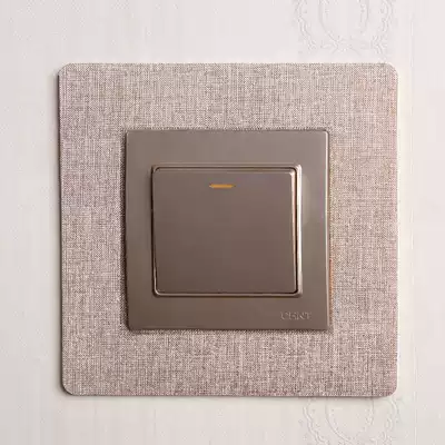 European-style switch decorative veneer patch art simple anti-dirt protection socket decoration creative home non-stick three-open set