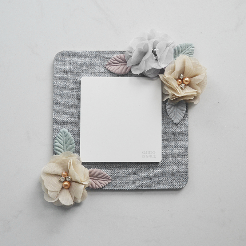 Switch Applique Wall Sticker Home Creative Socket Protective Sleeve Free decoration Living room Switch sleeve Eurostyle minimalist Hyundai-Taobao