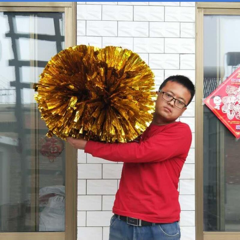 Customized large middle handle cheerleader razzle color ball show props cheercheerball