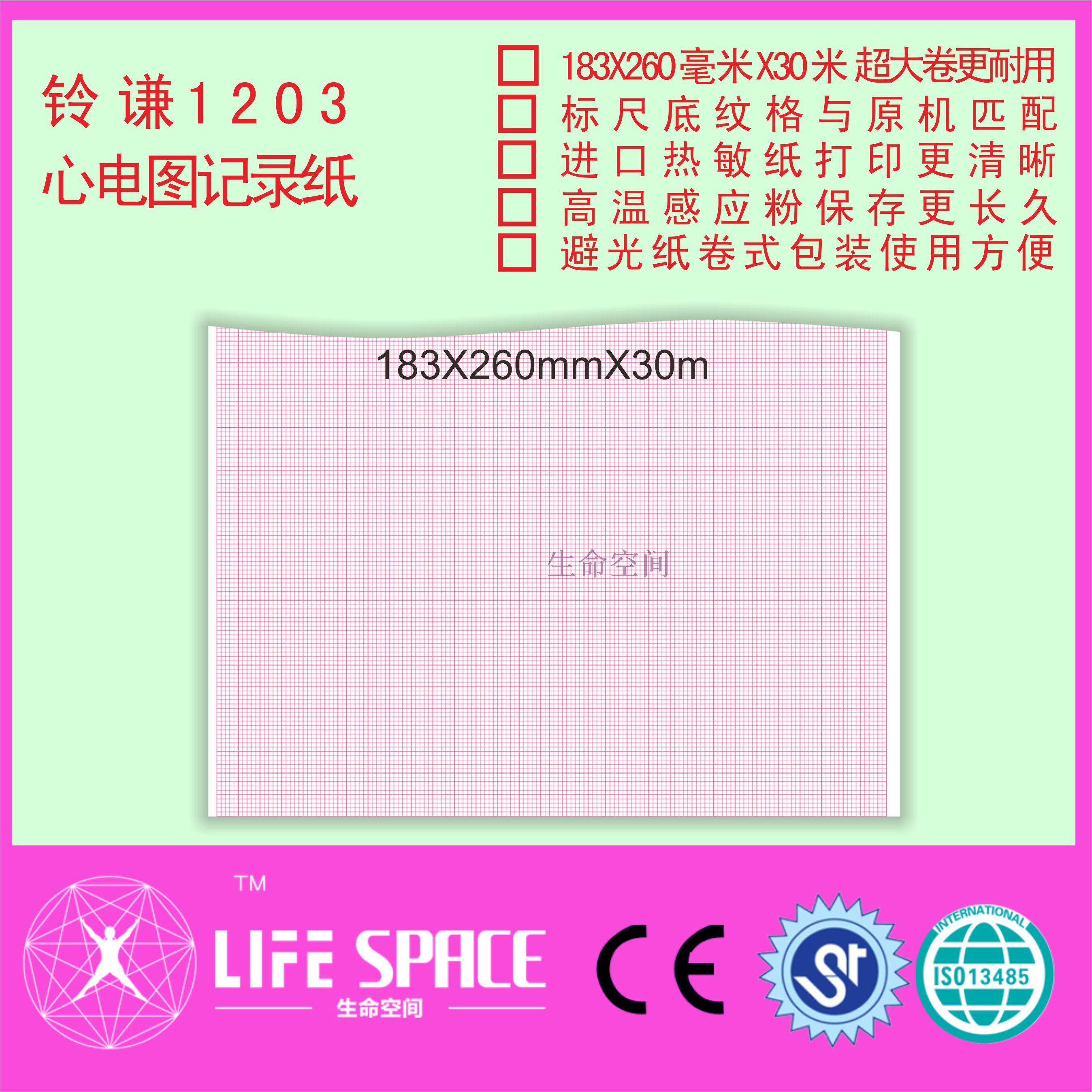 铃谦 ECG 1203  心电图记录纸     183*260-200P