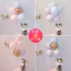 Baby birthday year-old background decoration holiday wedding opening Macaron table floating balloon children's bracket decoration