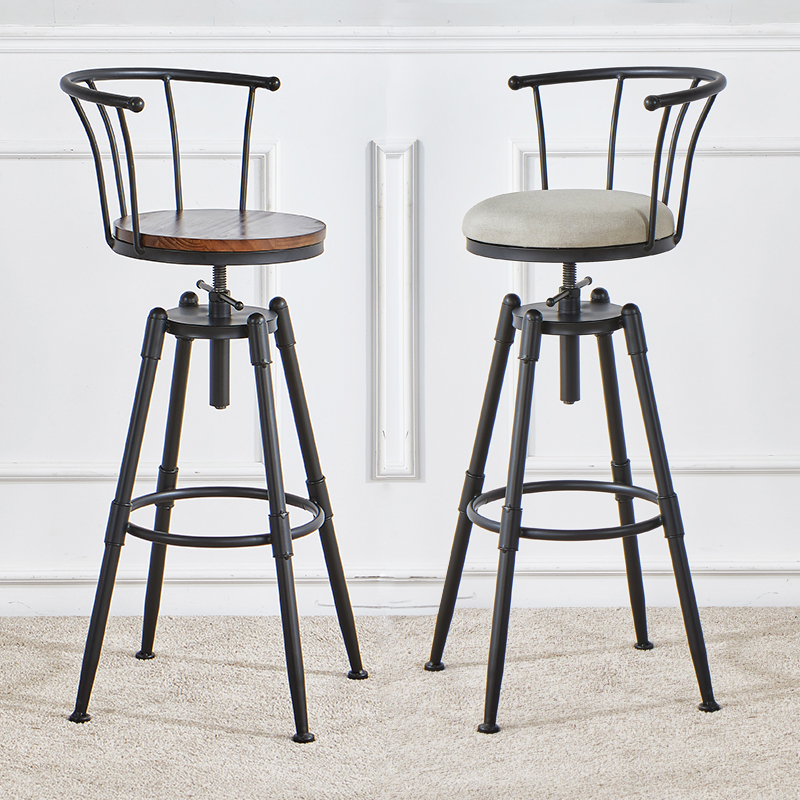 Peacock Iron Bar Tall Height Lift Rotation Bar Chair Modern Simple Household Bar Chair