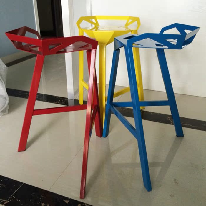 Creative Wrought iron king Kong leisure home bar chair High foot bar chair bar stool chair front desk bar chair Modern and simple