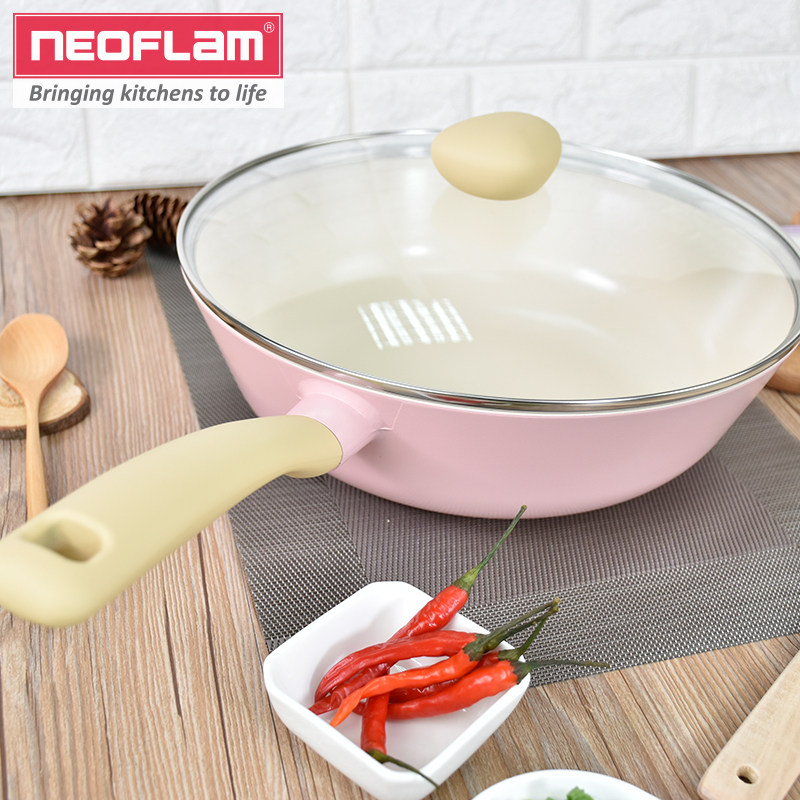 neoflam ceramic frying pan non-stick frying pan frying pan household frying pan without oil smoke pot gas stove