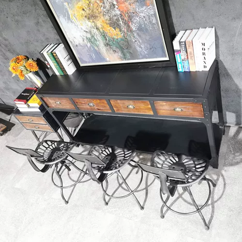 Ретро чугунные бары стулья B & B креативная индустрия ветра с высоким табуретом