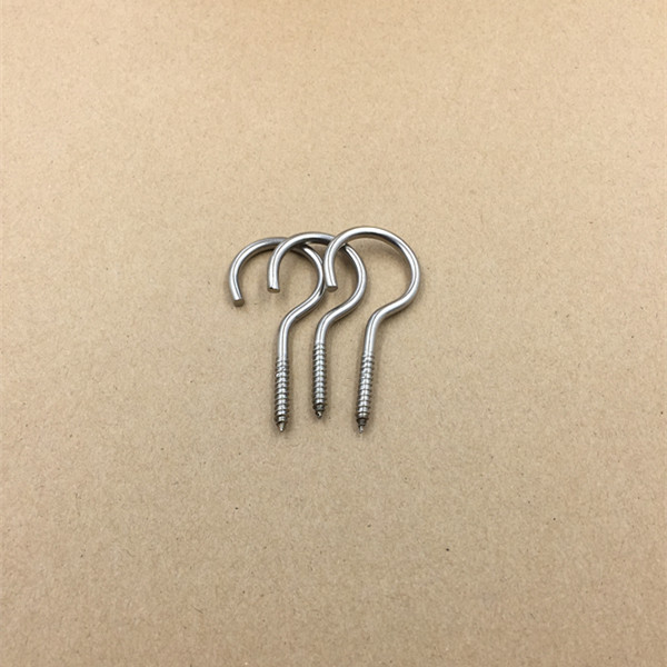 Stainless steel 304 sheep's eye self-tapping screw belt screw sheep's eye screw hook hand screw not embroidered steel sheep's eye hook