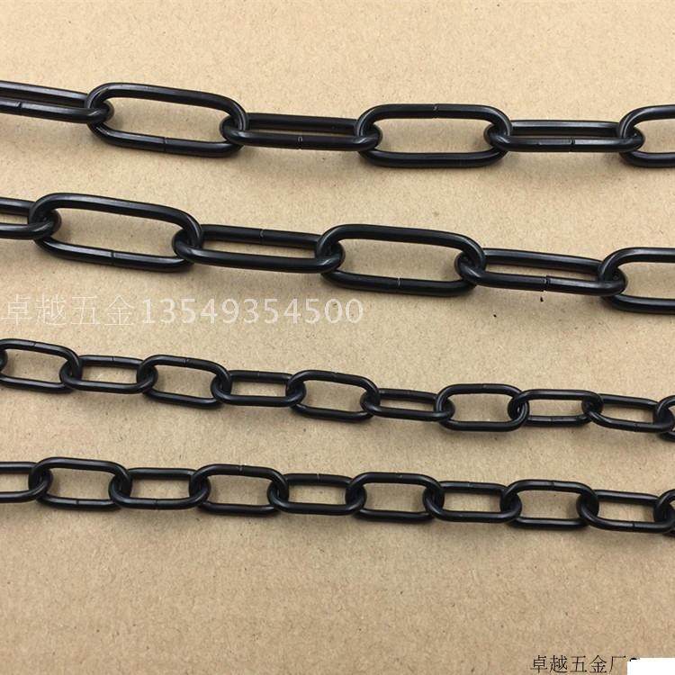 Custom black iron chain chain iron chain iron ring chain airing chain iron chain iron chain lock electrostatic chain pendant lamp chain 1 m Price