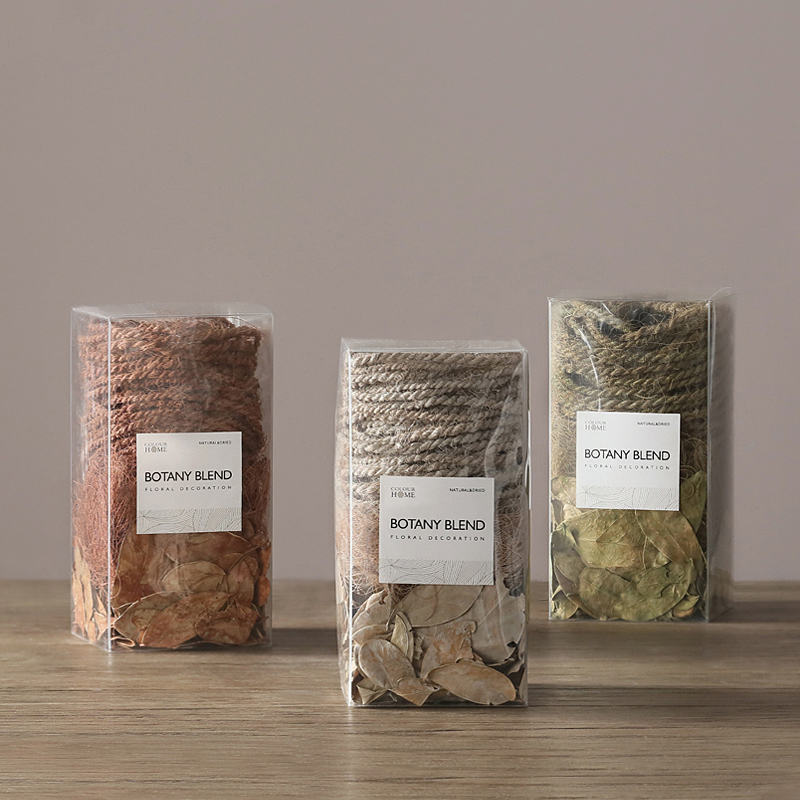 Kale India imported natural decorative dry flowers and hay props hemp rope boxed immortal forest leaves