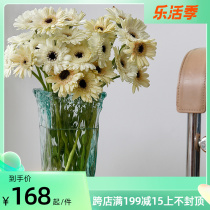 Caragle Spain imports handmade glass living room flower arrangement pendulum with light and luxurious flowers glass vase