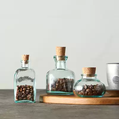 Calle Spain imported environmentally friendly glass cork coffee bean nut mini storage bottle