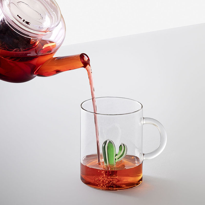 Carle imports Italy Ichendorf stereo cactus glass glass gift Mark cup