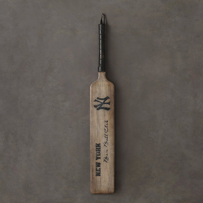 Caragle Imports Nordic American countryside solid wood Decorative Swing Accessories Bar Prop Wall Accessories Retro Graffiti Cricket Bat