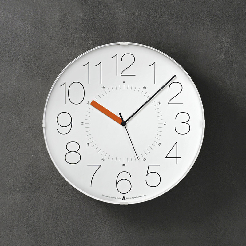 Calle Japanese original imported Lemnos Nordic minimal modern digital clock living room porch library wall clock