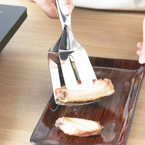 Stainless steel steak clip barbecue clip food bread clip pizza spatula hand grab cake shovel clip