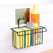 Double hook-free kitchen drain storage rack sink drain basket steel wire ball rag storage iron finishing rack
