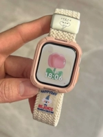 Звездный свет + розовая трехмерная мягкая плетеная магнитная пряжка в виде ракушки в виде собаки