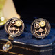 <Time Comes and Turns> Movement Cufflinks Men's Fashion Light Luxury Style French Shirt Cuff Buttons Haute Couture Gift