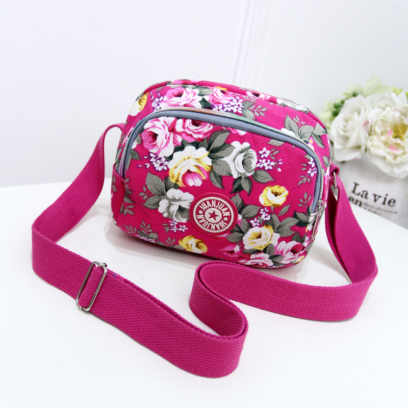 Fashion quality Korean version cross-body bag mini bag nylon canvas mobile phone coin purse simple casual women's bag