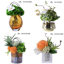 Modern Minimalist Orange Emulation Floral Hotel Sales Office Negotiation Table Toilet Upscale Soft Dress Decoration Flower Pendulum