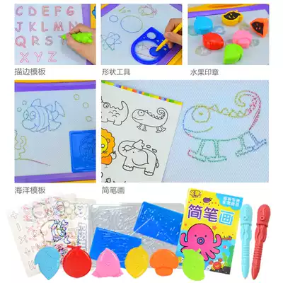 (Special accessories for magnetic drawing board)Cute fruit cartoon seal tracing copy board template tool Spare pen