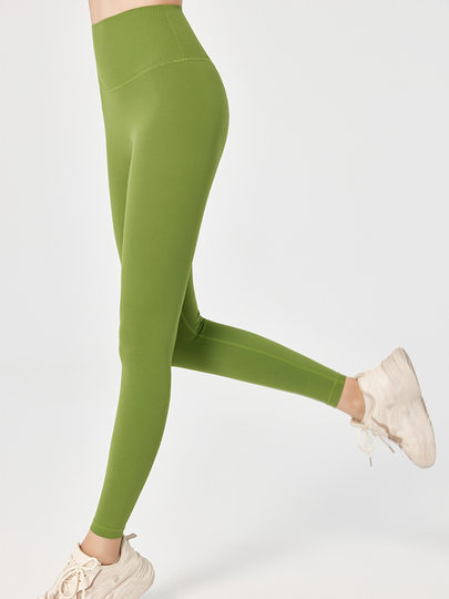 Si quieres una cintura delgada, ¡puedes calzarla! NULS pantalones de yoga desnudos pegados para control del vientre, nalgas color melocotón, pantalones de cintura ajustada para fitness