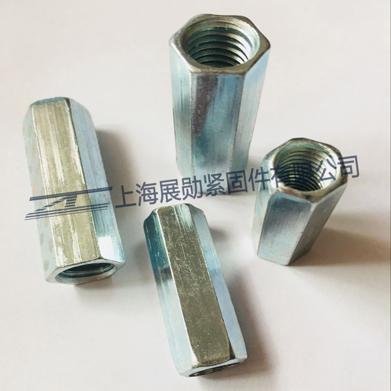 Galvanized hexagonal joint nut screw rod connecting national standard nut external hexagonal wire rod lengthened nut wire rod joint mother