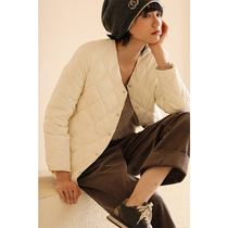 Miss Hateeth Miss Chen Ai Jia laminated wearing a FabBao homemade 90 white duck suede warm vegan short and light thin down jacket woman