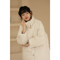 Miss Hateeth Miss Chen Ai Jia homemade Original Milk Oil Color Hawksbill Turtle button High collar Brief Loose Medium Long Bread Down Clothing